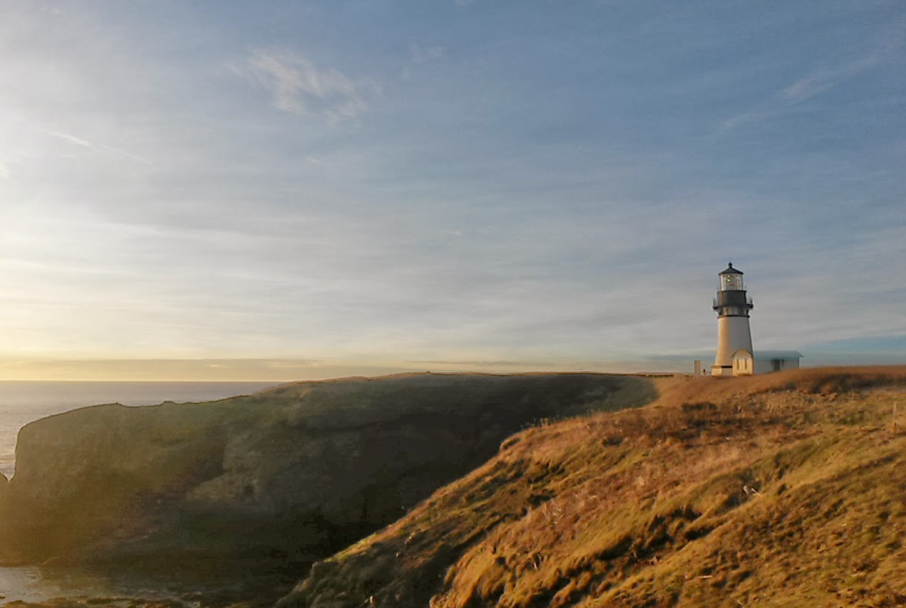 Lighthouse guiding boats to safety